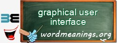 WordMeaning blackboard for graphical user interface